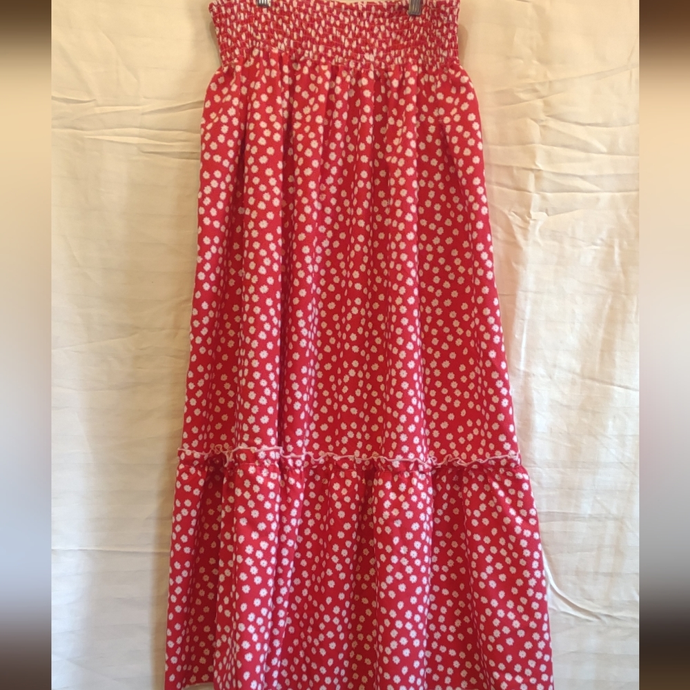 Red and white skirt